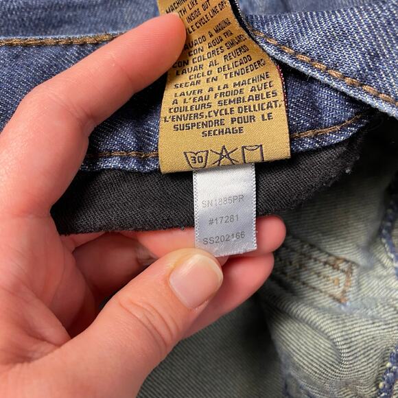 Seven7 Jeans Men’s 40 Straight Fit Blue Denim Medium Wash Whiskered Distressed‎ - Picture 13 of 13